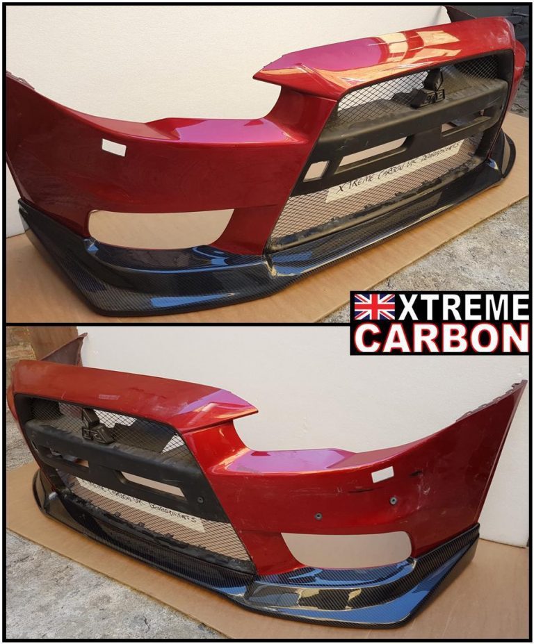 Mitsubishi Evo X Vstyle Front lip spoiler Xtreme Carbon UK