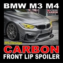 BMW M3 M4 RS design front lip spoiler splitter set 3pc