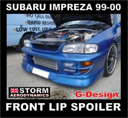 Subaru Impreza GC8 99-00 G Style front lip spoiler (FRP)