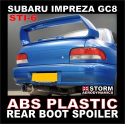 Subaru Impreza GC8 93-2000 STi-6 style rear boot spoiler (ABS PLASTIC)